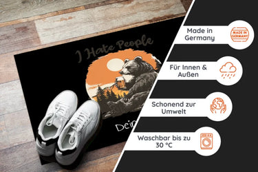 Personalisierte Fußmatte - Ich hasse Menschen